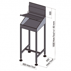 PUPITRE INOX SUR PIED