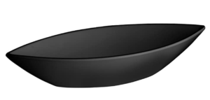 PLATEAU OVAL MELAMINE NOIR 41*17*8