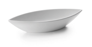 PLATEAU OVAL MELAMINE BLANC 41*17*8