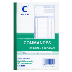 CARNET DE COMMANDES