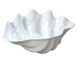 PLAT COQUILLE EN MELAMINE BLANC